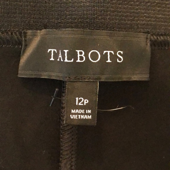TALBOTS Size 12.P FlatFront PullOn
STRETCH Classic Black Cigarette $119 NEW - Picture 5 of 12
